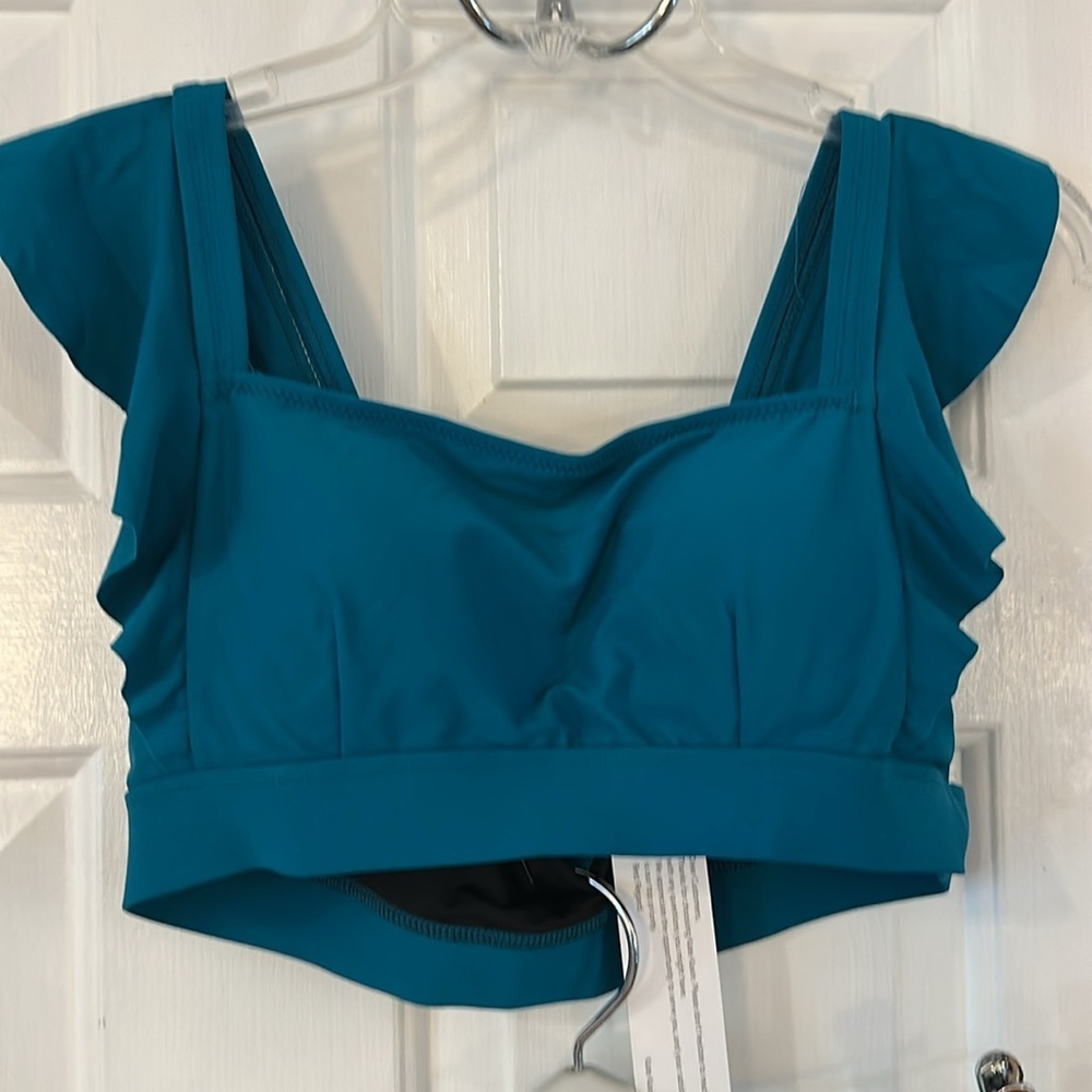 NWT Women’s Teal Kate Kasin High Waisted Tummy Control Full Coverage Bikini - Picture 3 of 8